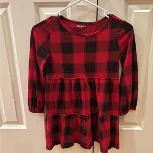 Old Navy Red and Black Checkered Top